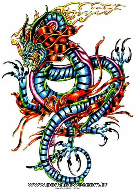 Tatuagens de dragão nas costas (25)