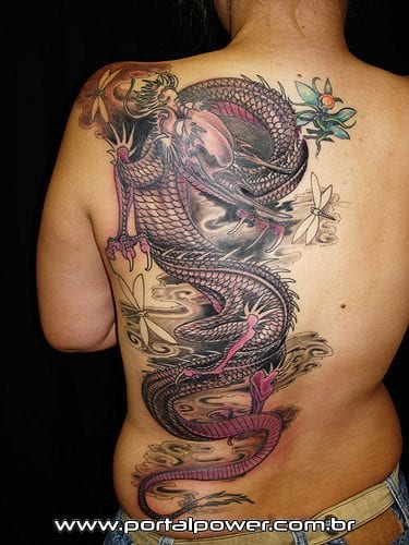 Tatuagens de dragão nas costas (9)