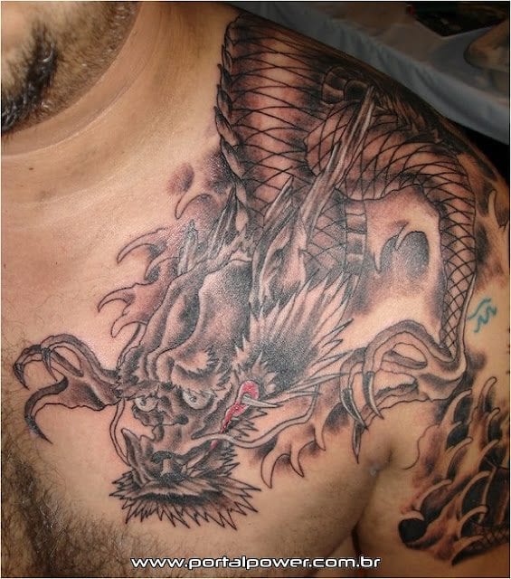 Tatuagens de dragão nas costas (4)