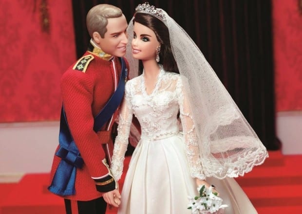 Príncipe William e Kate Middleton versão Barbie e Ken