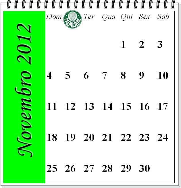 Calendário do Palmeiras