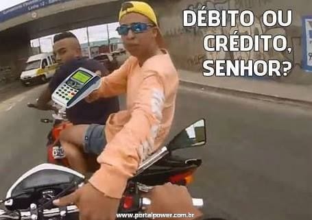 Roubo da moto -Debito ou credito