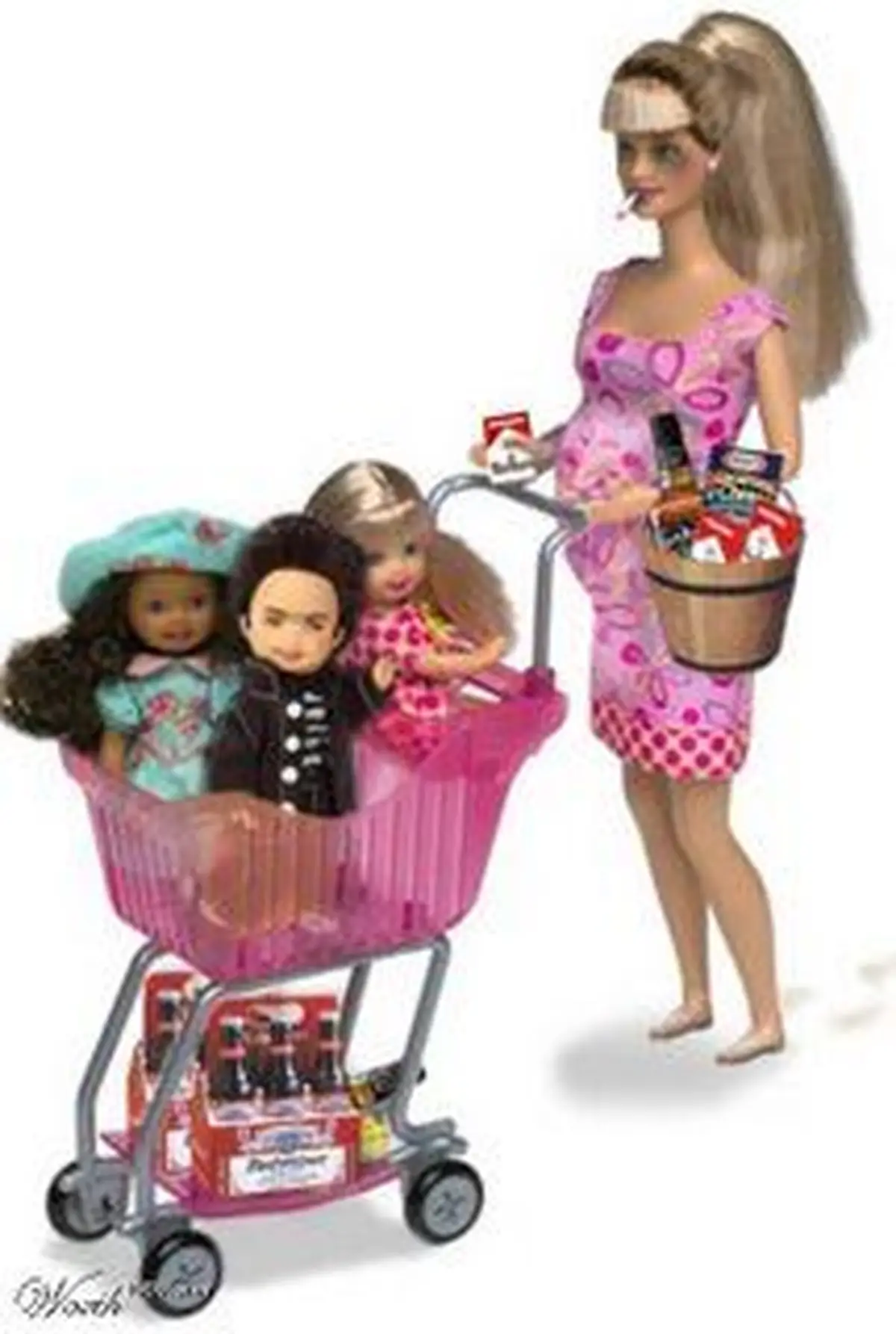Boneca Barbie Gravida E MAE SOLTEIRA