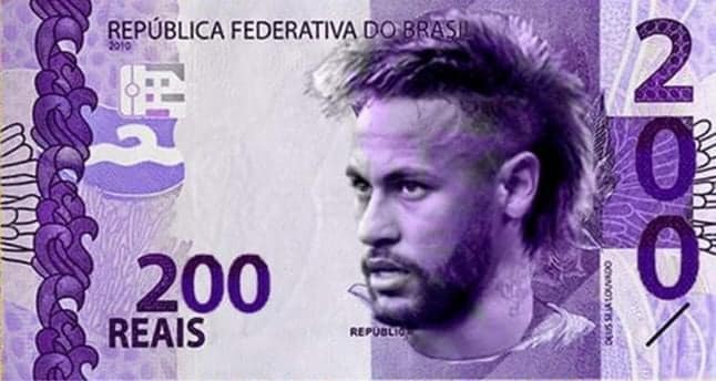Nota de 200 com Neymar