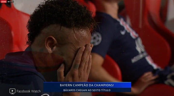 Neymar chorando