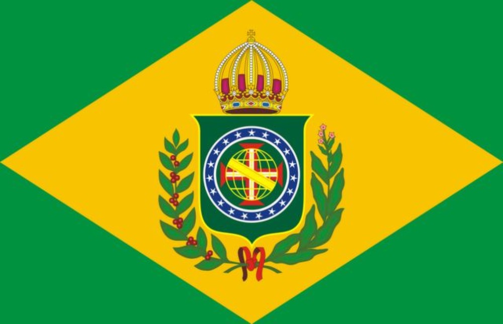 A bandeira imperial usada de a foi inspiracao para a atual bandeira nacional — Foto Portal Planalto
