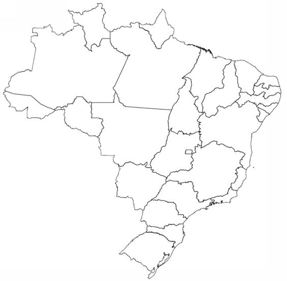 Mapa do Brasil para Testes e provas