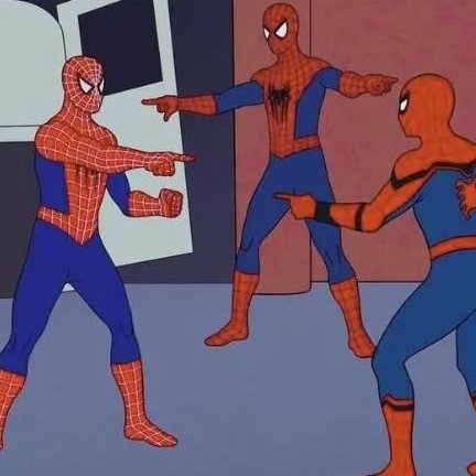 Tobey Maguire Tom Holland e Andrew Garfield meme