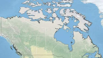 CANADA MAPA POPULACAO