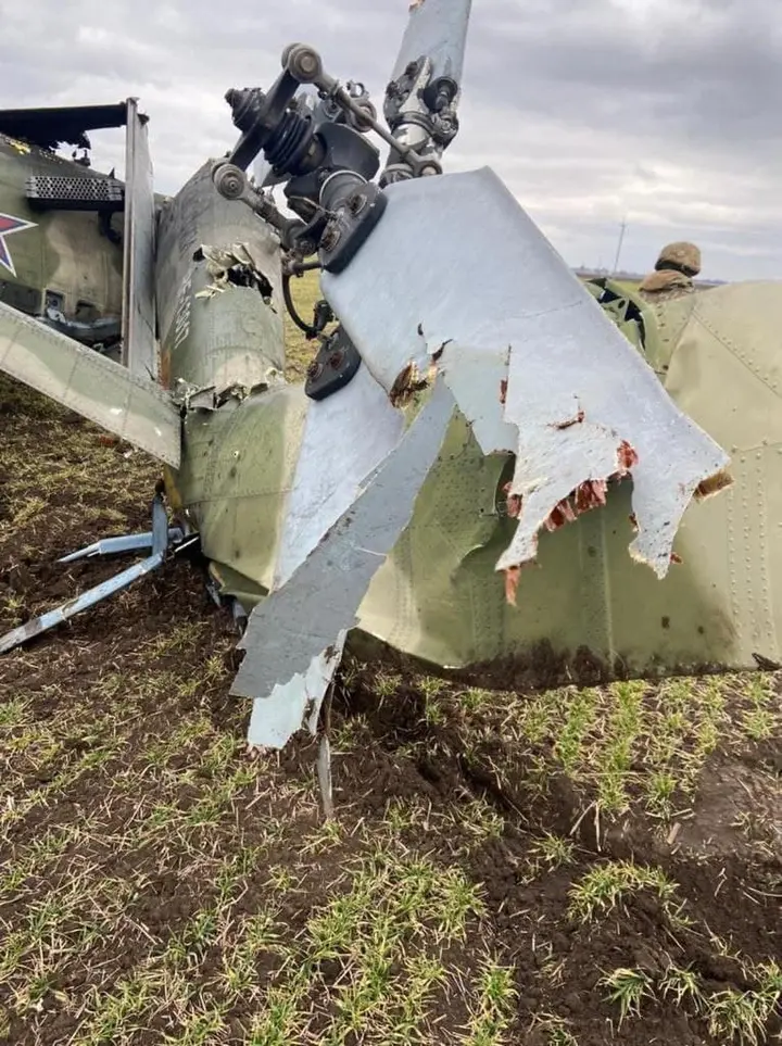 Helicoptero Russo abatido na Ucrania