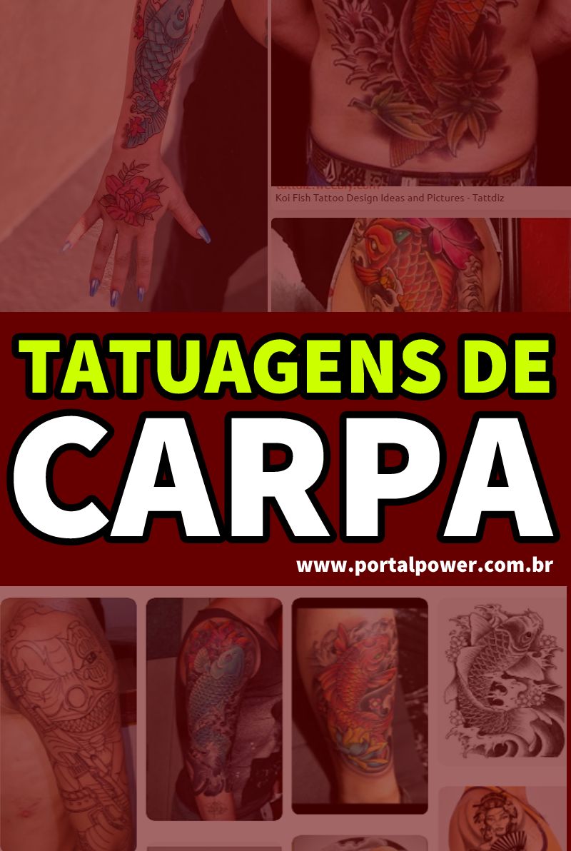 Tatuagem de Carpa - Fotos, história, curiosidades e ideias para tatuar