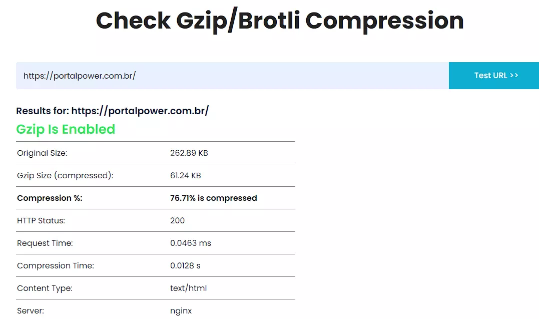 Check Gzip Brotli Compression