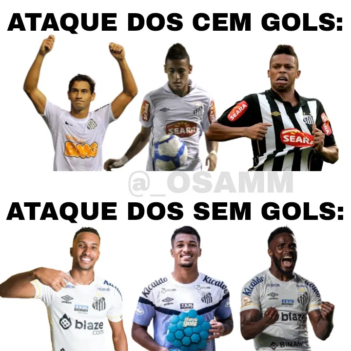 Ataque dos Sem gols do Santos